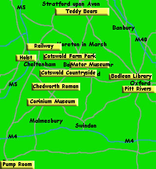 Cotswolds museums map